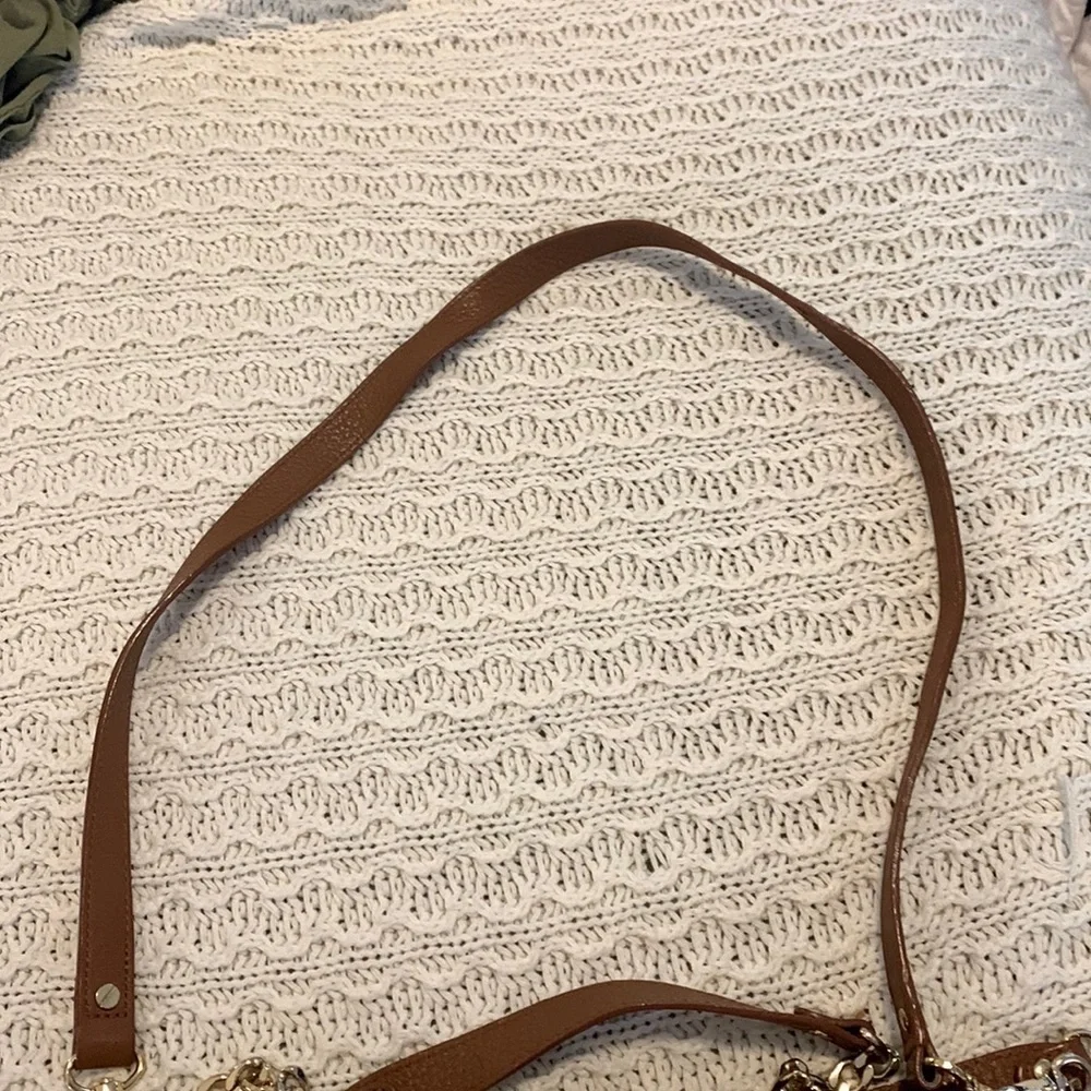 Michael Kors classic brown Pebbled Leather dual‎ Crossbody/shoulder bag